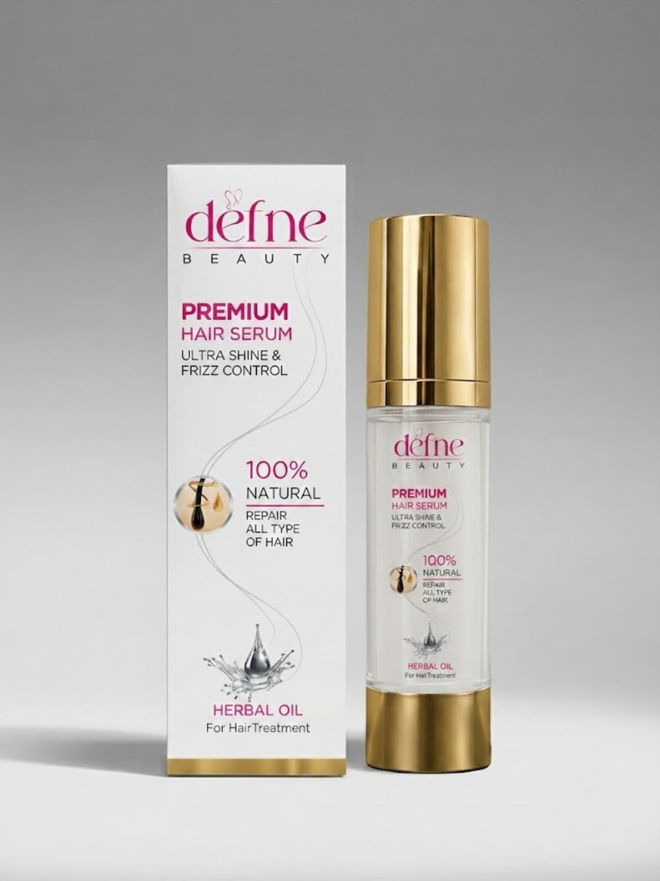 Defne Beauty Premium Hair Serum – Ultra Shine & Frizz Control