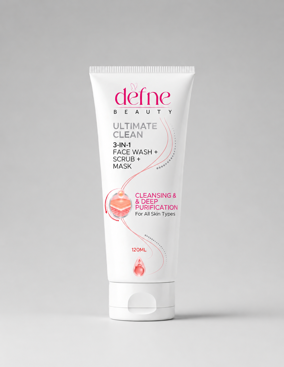 Defne Beauty Ultimate Clean 3-in-1 Face Wash + Scrub + Mask