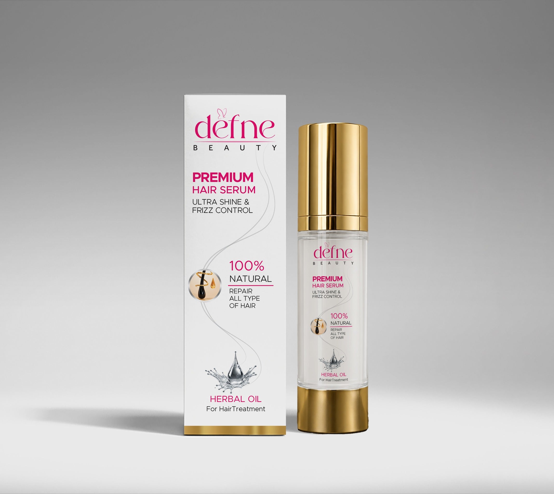 Defne Beauty Premium Hair Serum – Ultra Shine & Frizz Control
